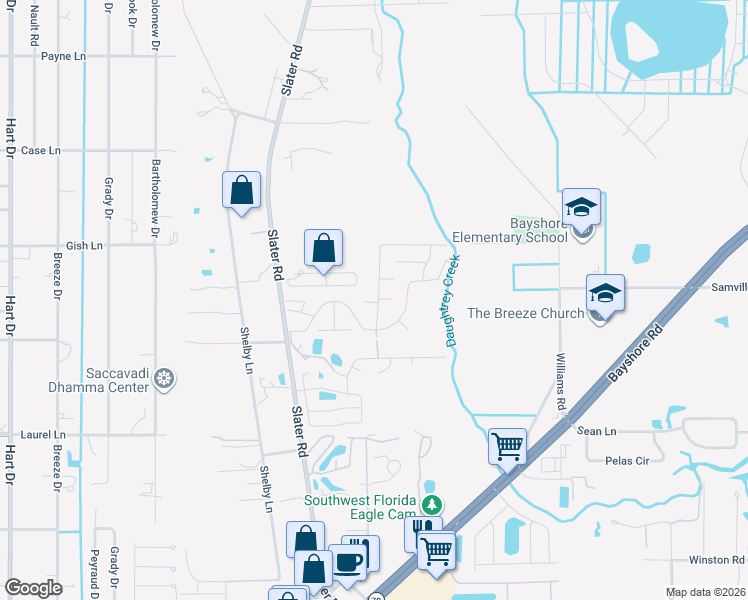 map of restaurants, bars, coffee shops, grocery stores, and more near 510 Lehigh Court in North Fort Myers