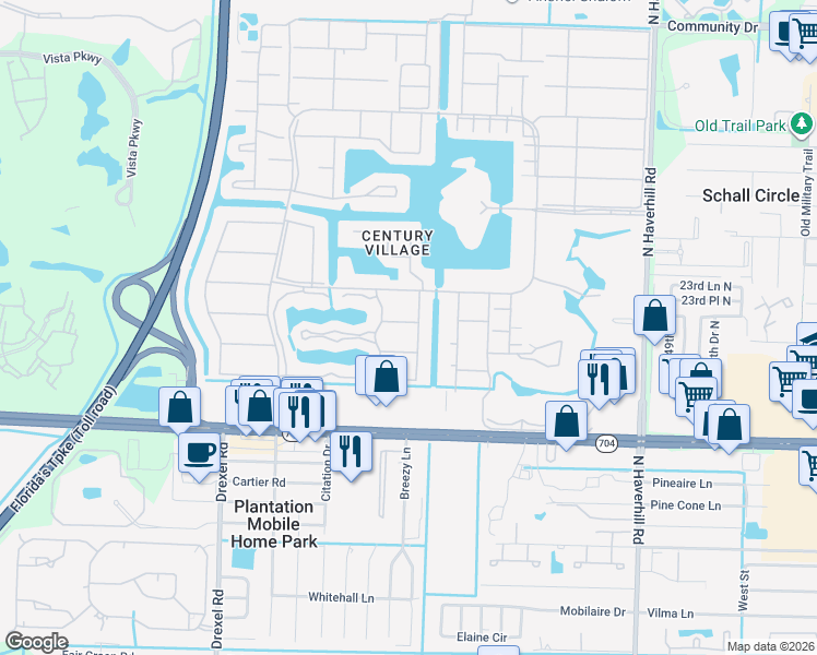 map of restaurants, bars, coffee shops, grocery stores, and more near 138 Andover F in West Palm Beach