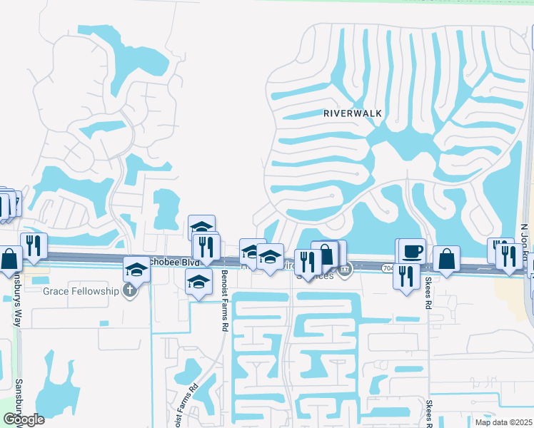 map of restaurants, bars, coffee shops, grocery stores, and more near 2126 Tigris Drive in West Palm Beach
