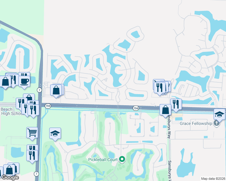 map of restaurants, bars, coffee shops, grocery stores, and more near 2080 Misty Shores Way in West Palm Beach