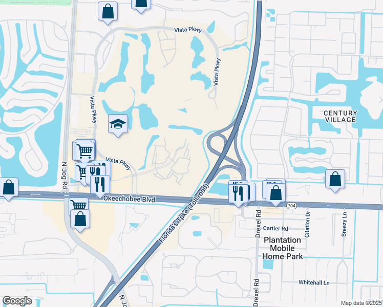 map of restaurants, bars, coffee shops, grocery stores, and more near 6386 Emerald Dunes Drive in West Palm Beach