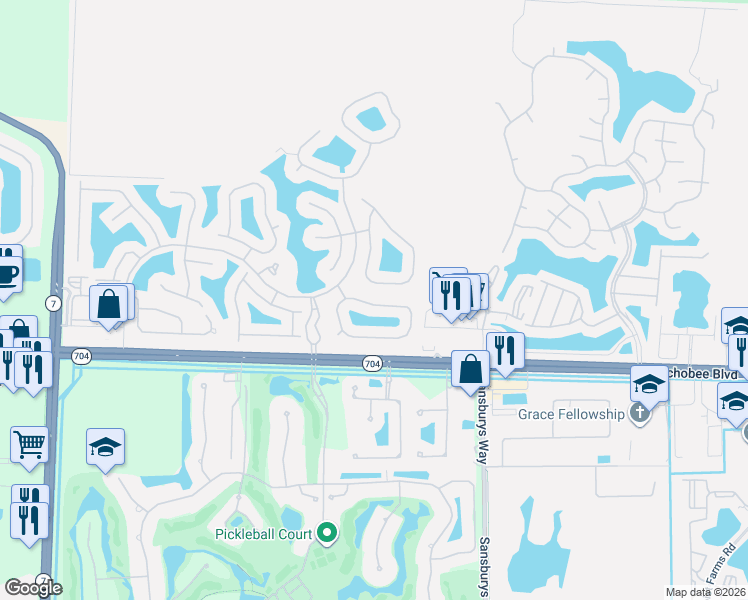 map of restaurants, bars, coffee shops, grocery stores, and more near 9055 Bay Harbour Circle in West Palm Beach