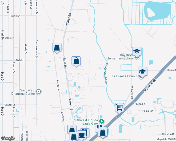 map of restaurants, bars, coffee shops, grocery stores, and more near 1061 Myakka Drive in North Fort Myers