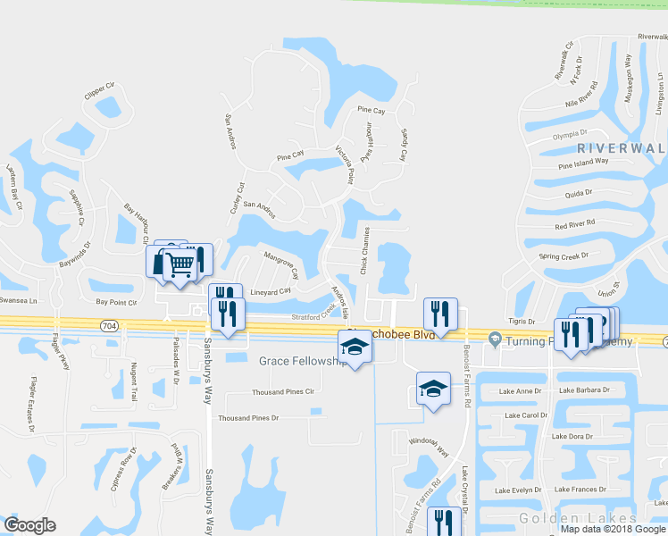 map of restaurants, bars, coffee shops, grocery stores, and more near 8432 Cargill Point in West Palm Beach