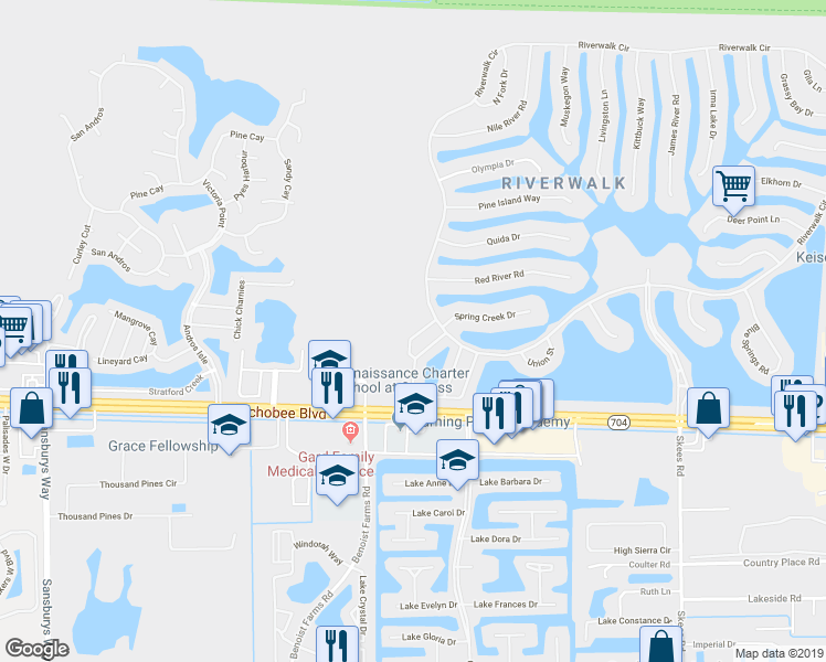 map of restaurants, bars, coffee shops, grocery stores, and more near 2165 Telogia Court in West Palm Beach