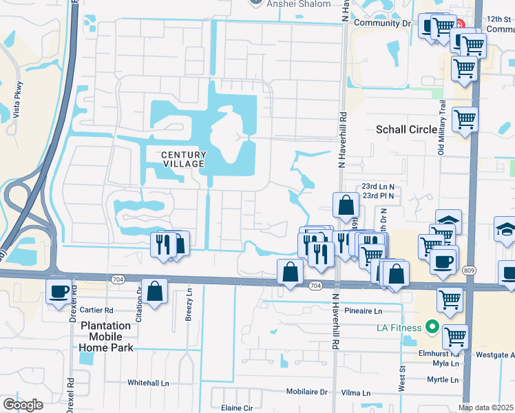 map of restaurants, bars, coffee shops, grocery stores, and more near 4 Kingswood B in West Palm Beach