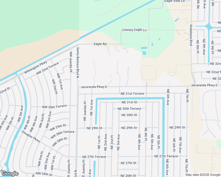 map of restaurants, bars, coffee shops, grocery stores, and more near 206 Jacaranda Parkway East in Cape Coral
