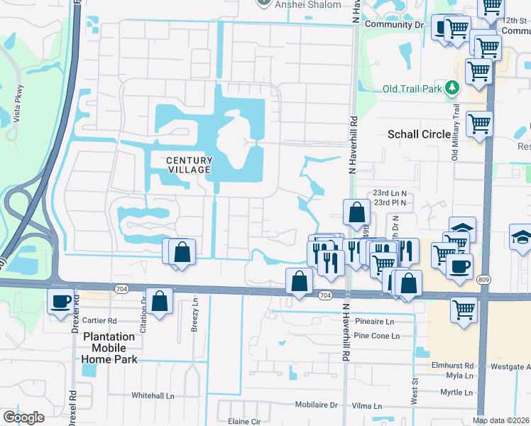 map of restaurants, bars, coffee shops, grocery stores, and more near 4 Kingswood B in West Palm Beach