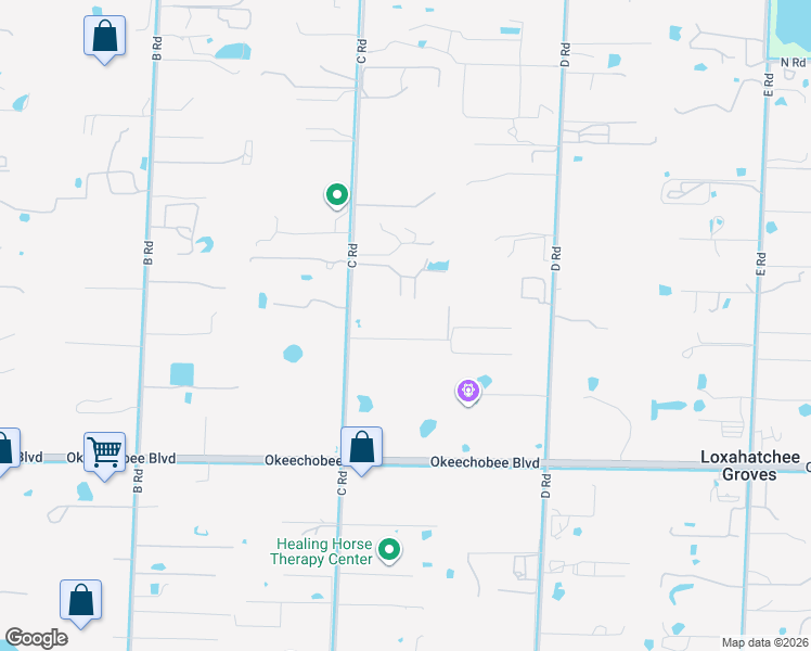 map of restaurants, bars, coffee shops, grocery stores, and more near 14895 22nd Road North in Loxahatchee