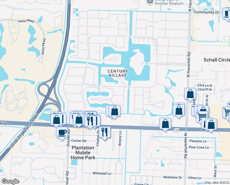 map of restaurants, bars, coffee shops, grocery stores, and more near 430 Wellington G in West Palm Beach