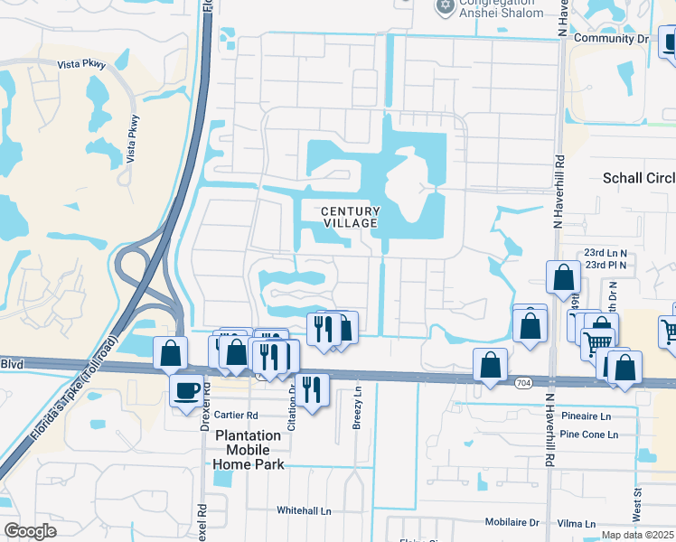map of restaurants, bars, coffee shops, grocery stores, and more near 430 Wellington G in West Palm Beach