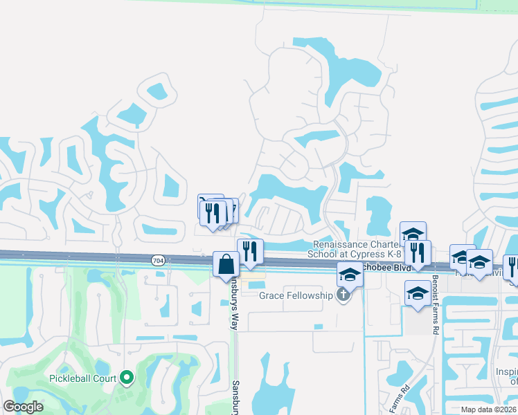 map of restaurants, bars, coffee shops, grocery stores, and more near 8865 Okeechobee Boulevard in West Palm Beach