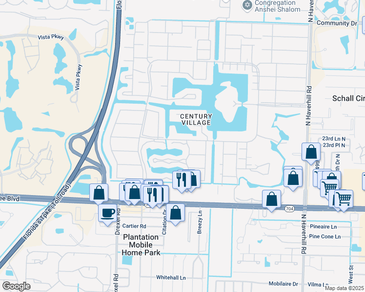 map of restaurants, bars, coffee shops, grocery stores, and more near 430 Wellington G in West Palm Beach