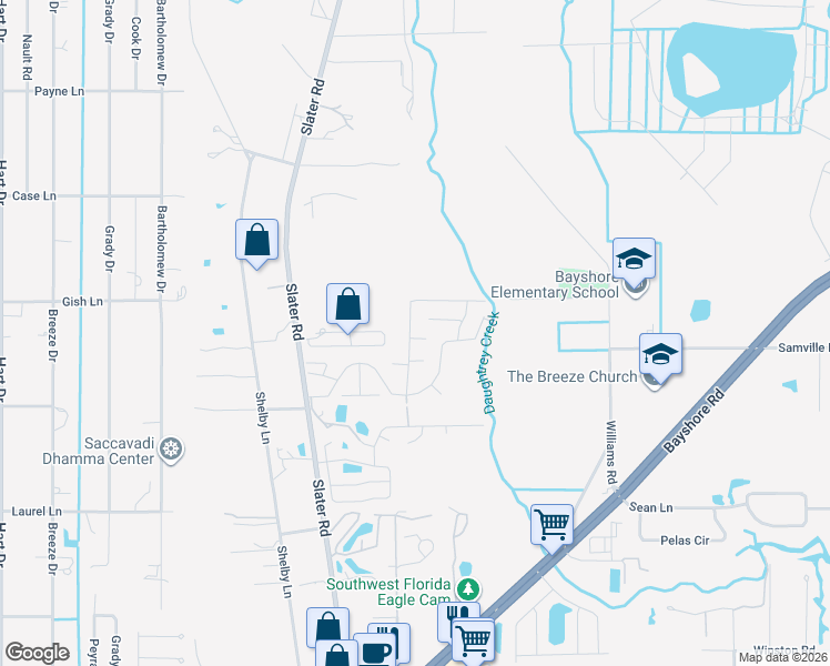 map of restaurants, bars, coffee shops, grocery stores, and more near 1061 Myakka Drive in North Fort Myers