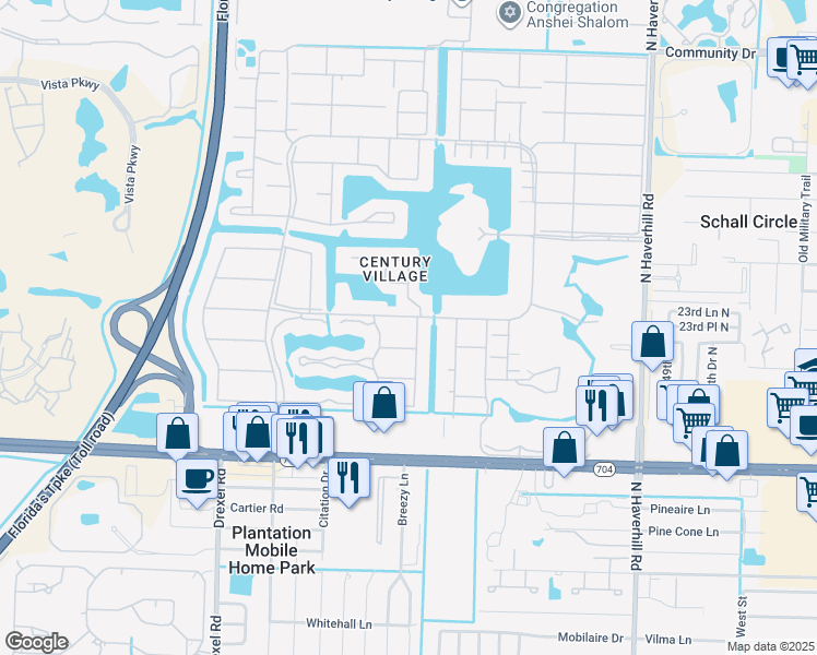 map of restaurants, bars, coffee shops, grocery stores, and more near 78 Andover C in West Palm Beach