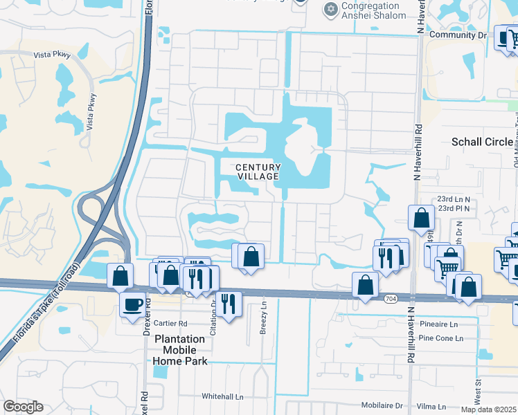 map of restaurants, bars, coffee shops, grocery stores, and more near 78 Andover C in West Palm Beach