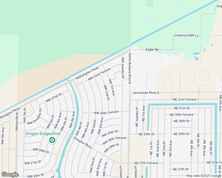 map of restaurants, bars, coffee shops, grocery stores, and more near 3060 Northwest 1st Avenue in Cape Coral
