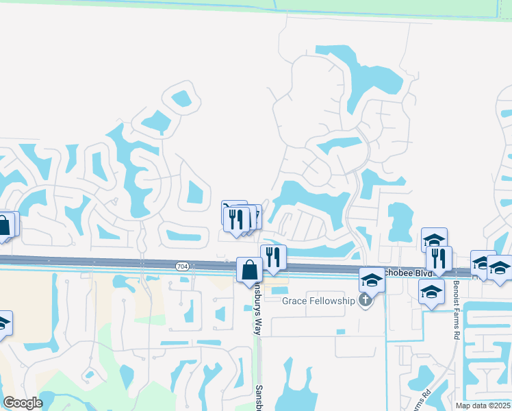 map of restaurants, bars, coffee shops, grocery stores, and more near 8955 Okeechobee Boulevard in West Palm Beach