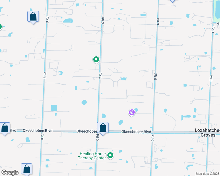 map of restaurants, bars, coffee shops, grocery stores, and more near 14895 22nd Road North in Loxahatchee Groves