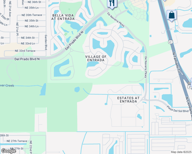 map of restaurants, bars, coffee shops, grocery stores, and more near 3237 Baravaldo Circle in Cape Coral