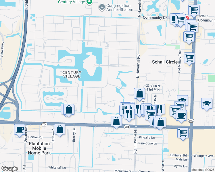 map of restaurants, bars, coffee shops, grocery stores, and more near 4 Kingswood B in West Palm Beach