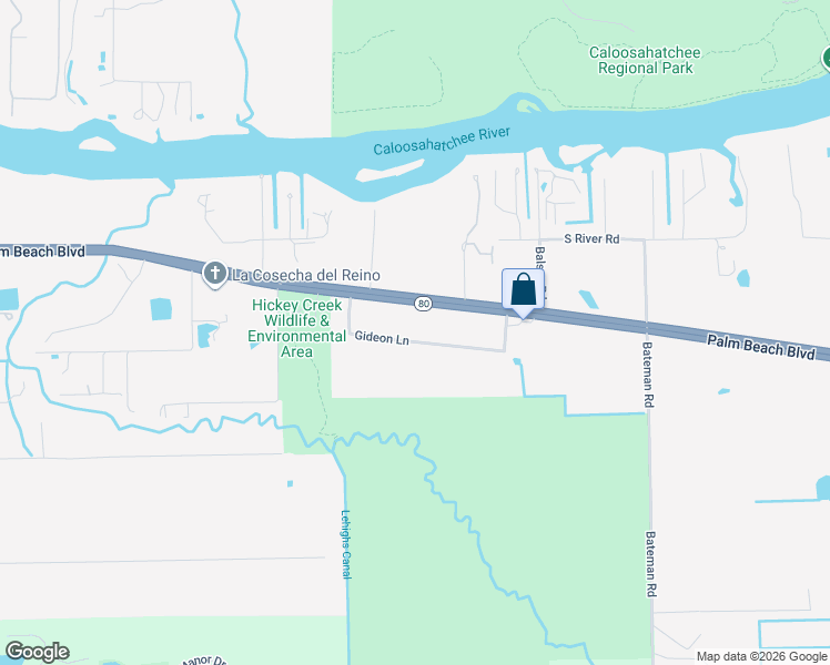 map of restaurants, bars, coffee shops, grocery stores, and more near 18241 Gideon Lane in Alva