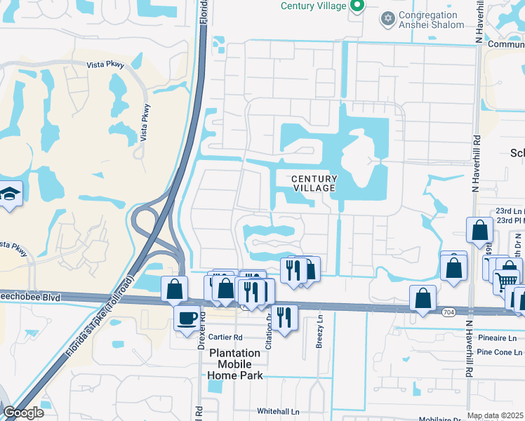 map of restaurants, bars, coffee shops, grocery stores, and more near 143 Wellington H in West Palm Beach