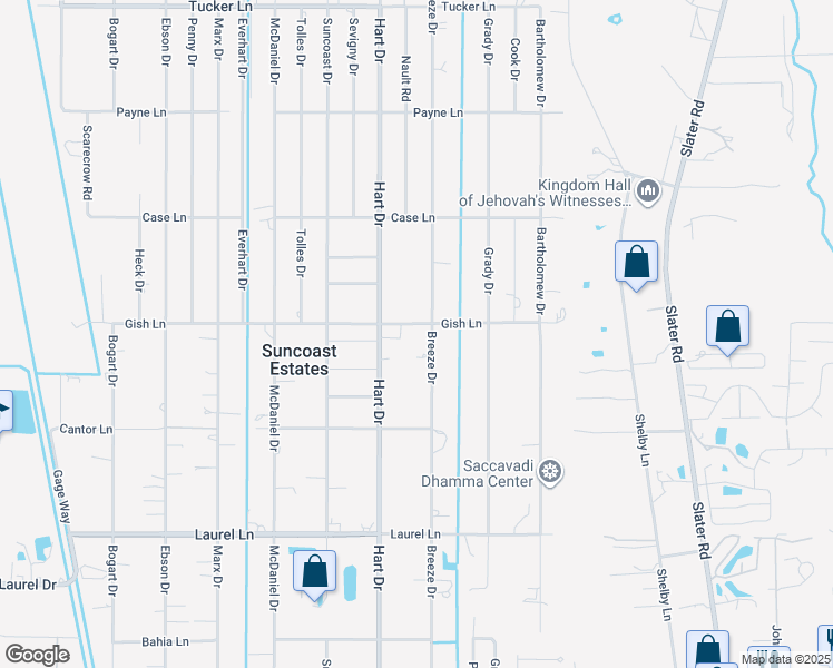 map of restaurants, bars, coffee shops, grocery stores, and more near 8024 Breeze Drive in North Fort Myers