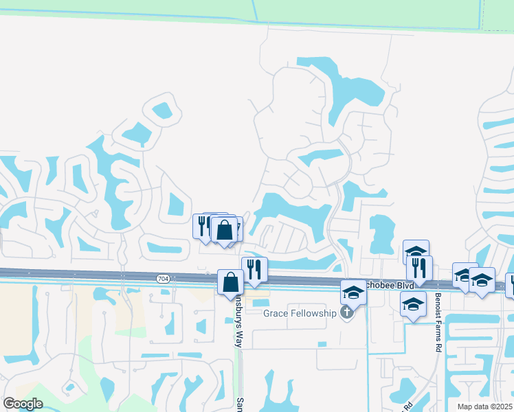 map of restaurants, bars, coffee shops, grocery stores, and more near 2282 Curley Cut in West Palm Beach