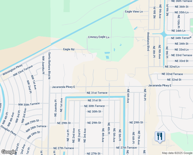 map of restaurants, bars, coffee shops, grocery stores, and more near 17060 Shady Grove Lane in Cape Coral