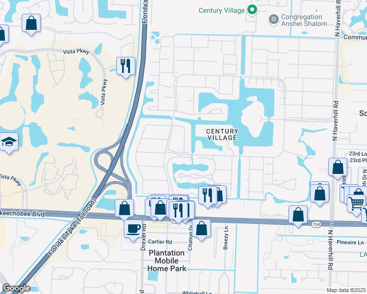 map of restaurants, bars, coffee shops, grocery stores, and more near 214 Berkshire K in West Palm Beach