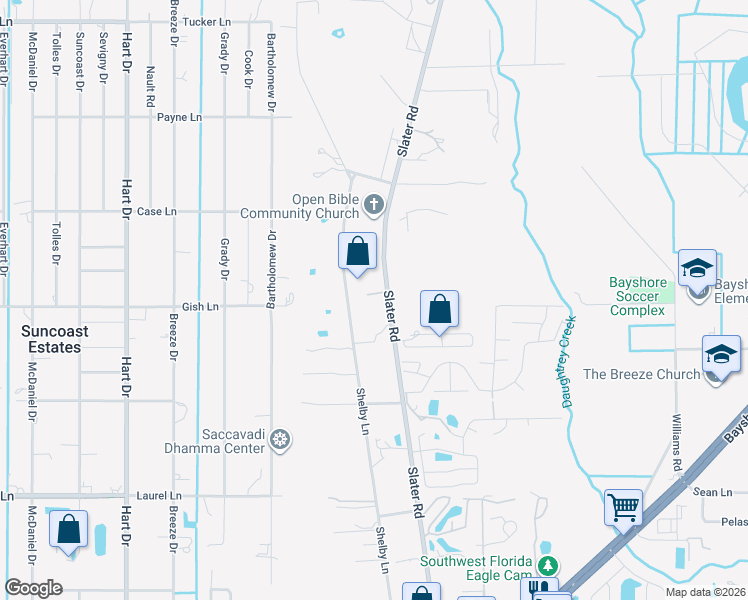map of restaurants, bars, coffee shops, grocery stores, and more near 6251 Bee Charmer Ln in North Fort Myers