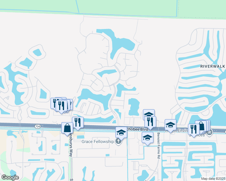 map of restaurants, bars, coffee shops, grocery stores, and more near 2312 Spanish Wells in West Palm Beach