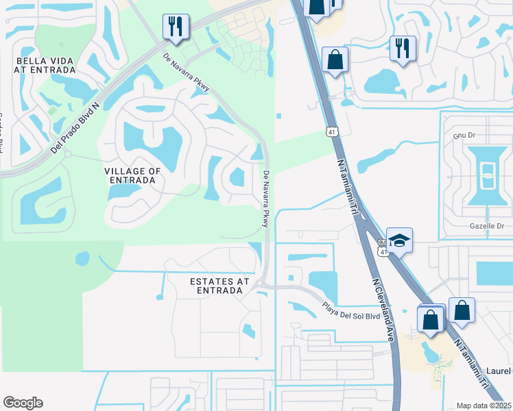 map of restaurants, bars, coffee shops, grocery stores, and more near 3176 Cozumel Court in Cape Coral