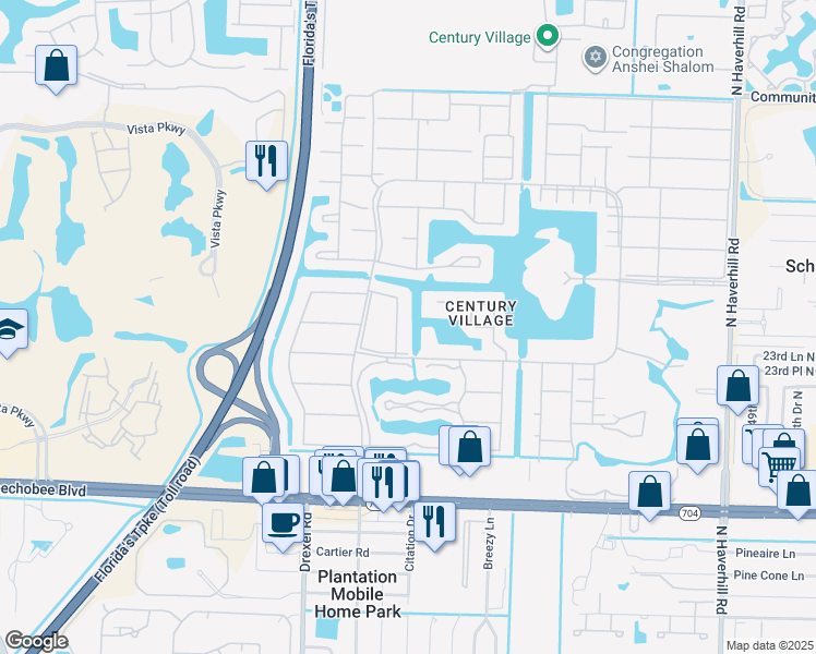 map of restaurants, bars, coffee shops, grocery stores, and more near 10 Berkshire A in West Palm Beach