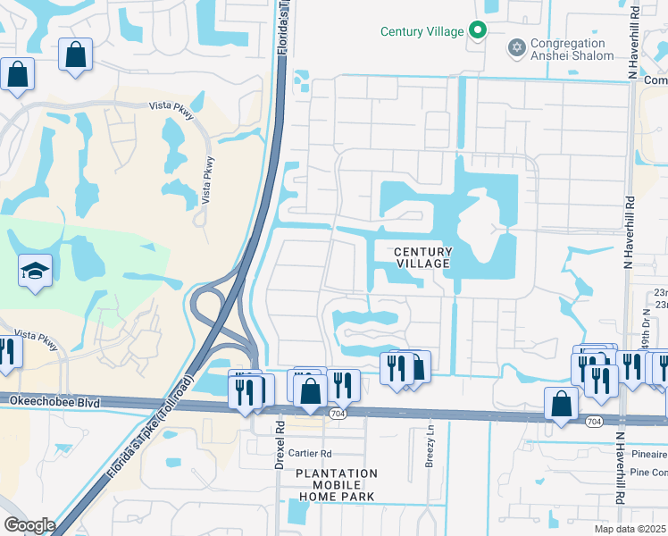 map of restaurants, bars, coffee shops, grocery stores, and more near 214 Berkshire K in West Palm Beach