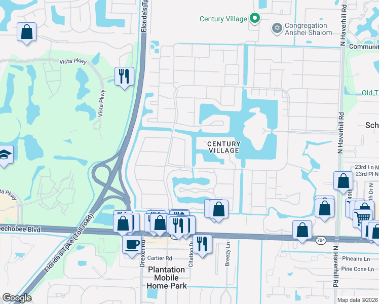 map of restaurants, bars, coffee shops, grocery stores, and more near 10 Berkshire A in West Palm Beach