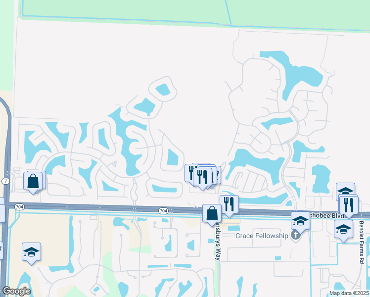 map of restaurants, bars, coffee shops, grocery stores, and more near 9120 Bay Harbour Circle in West Palm Beach