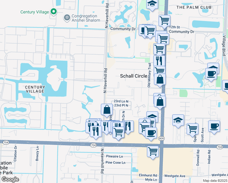 map of restaurants, bars, coffee shops, grocery stores, and more near 4950 Alora Isles Drive in West Palm Beach