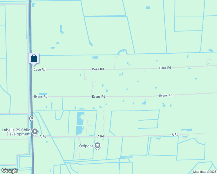 map of restaurants, bars, coffee shops, grocery stores, and more near 710 Evans Road in LaBelle