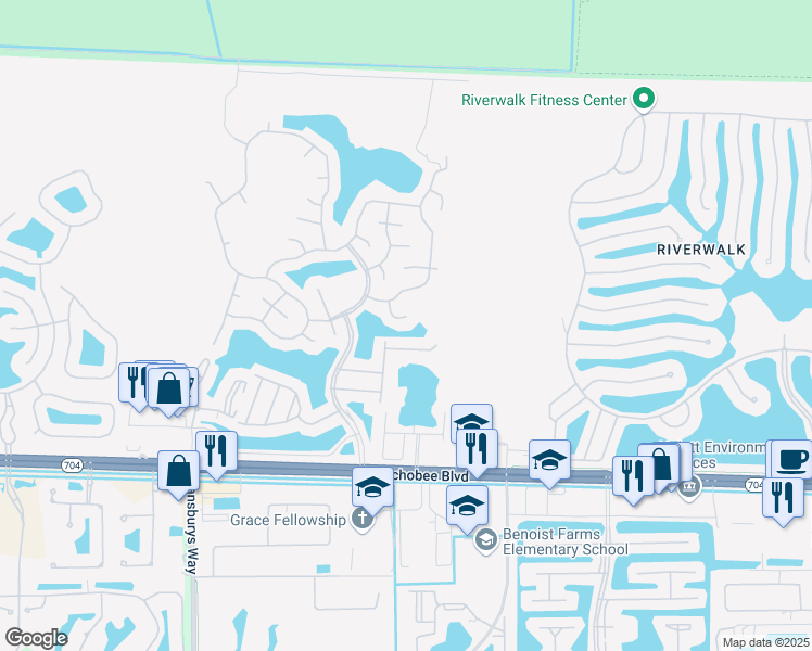 map of restaurants, bars, coffee shops, grocery stores, and more near 2394 Kemps Bay in West Palm Beach