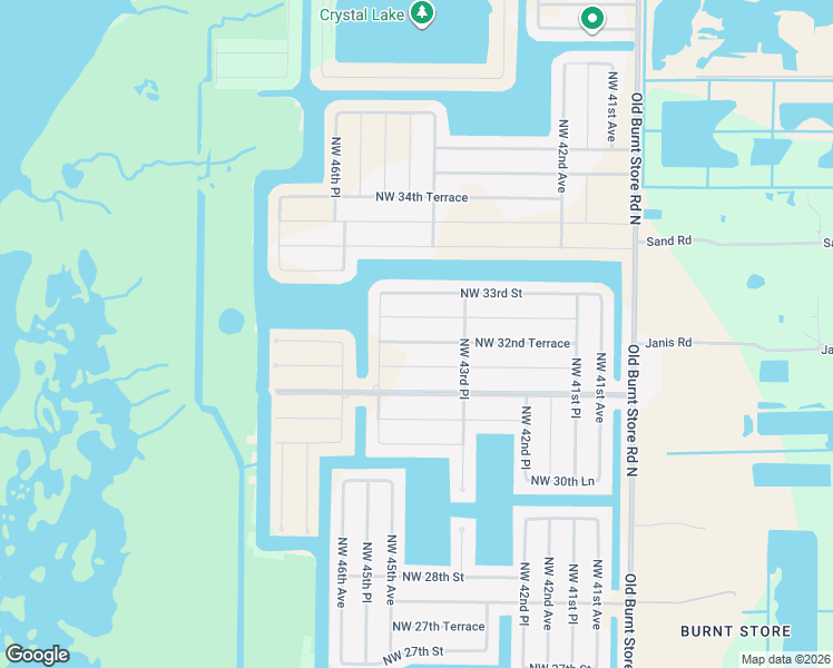 map of restaurants, bars, coffee shops, grocery stores, and more near 4409 Northwest 32nd Terrace in Cape Coral