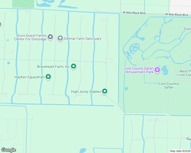 map of restaurants, bars, coffee shops, grocery stores, and more near 2255 Deer Run Boulevard in Loxahatchee