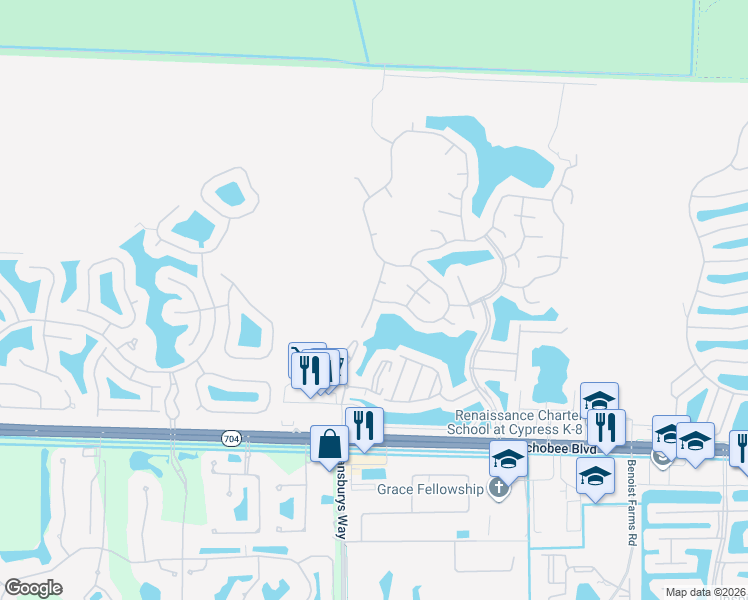 map of restaurants, bars, coffee shops, grocery stores, and more near Curley Cut in West Palm Beach