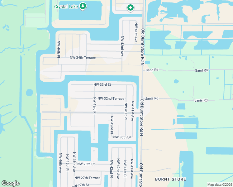 map of restaurants, bars, coffee shops, grocery stores, and more near 4202 Northwest 32nd Terrace in Cape Coral