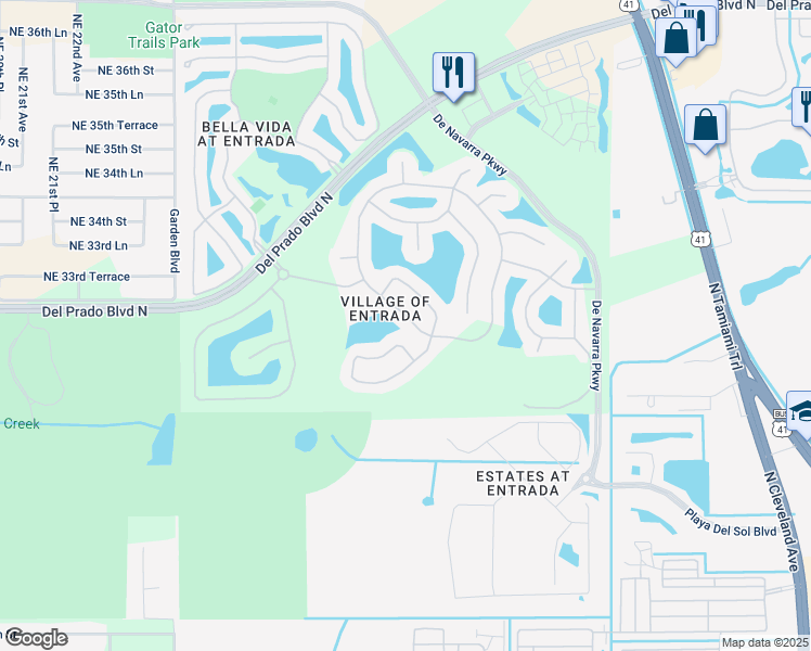 map of restaurants, bars, coffee shops, grocery stores, and more near 3411 Acapulco Circle in Cape Coral