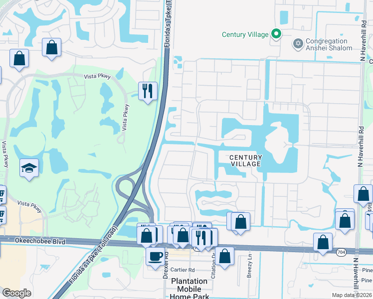 map of restaurants, bars, coffee shops, grocery stores, and more near 131 Camden F in West Palm Beach