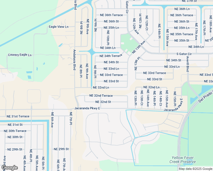 map of restaurants, bars, coffee shops, grocery stores, and more near 1013 Northeast 32nd Lane in Cape Coral