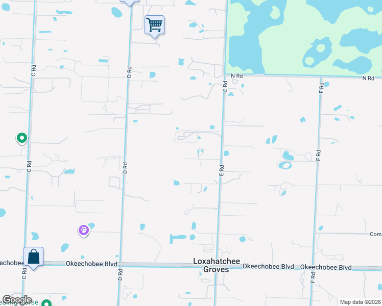 map of restaurants, bars, coffee shops, grocery stores, and more near 14171 Biddex Road in Loxahatchee
