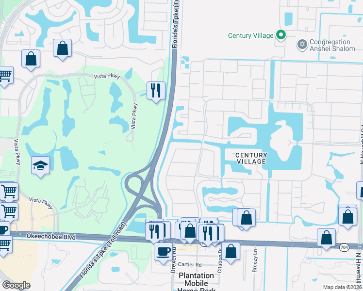 map of restaurants, bars, coffee shops, grocery stores, and more near 169 Camden H in West Palm Beach